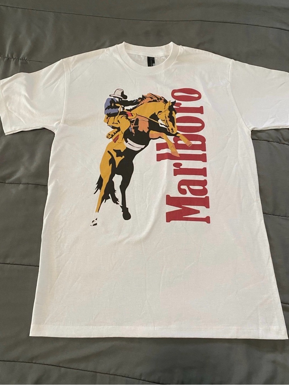 Marlboro White Short-Sleeve Graphic Tee - Monaco 1988 Racing Print